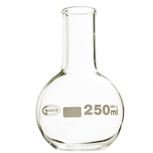 BALON EBULLICION 250 ML FONDO PLANO