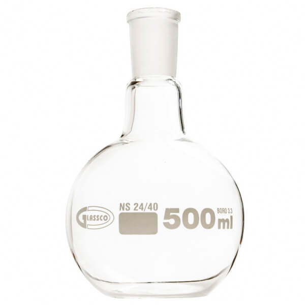 BALON EBULLICION 500 ML FONDO PLANO ESMERILADO 24/40