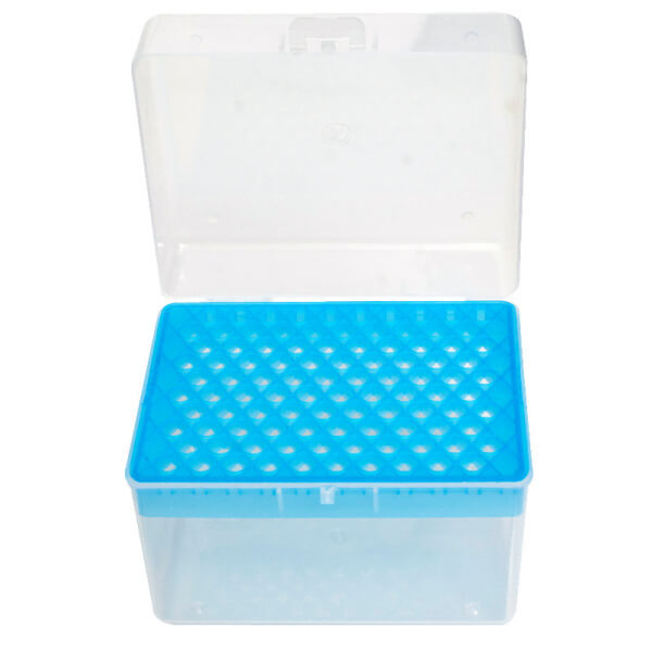CAJA PARA GUARDAR PUNTAS AZULES 1000 UL PARA 100 PUESTOS