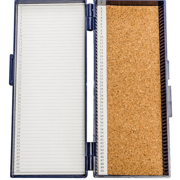 CAJA PLASTICA PARA GUARDAR 50 PORTA OBJETOS 26 X 75 MM