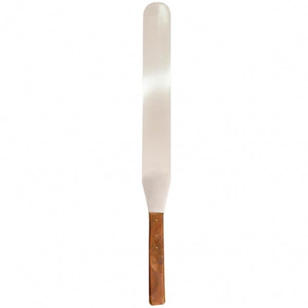 ESPÁTULA ACERO INOXIDABLE 10 CM / MANGO MADERA 10 CM