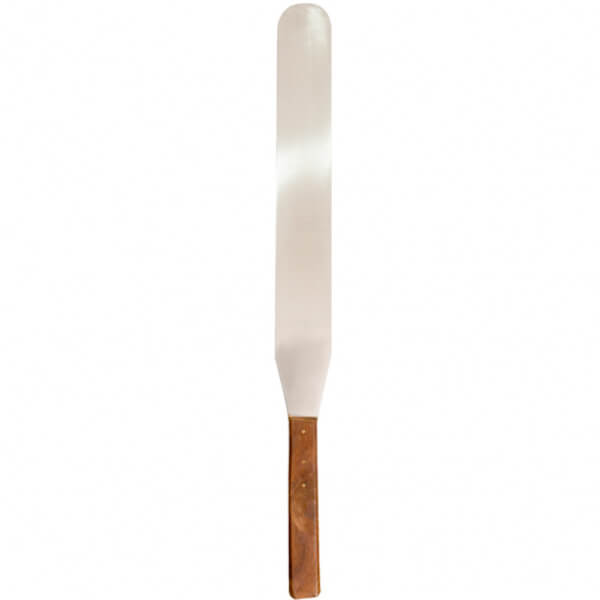 ESPÁTULA ACERO INOXIDABLE 12.5 CM / MANGO MADERA 10 CM