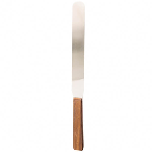 ESPÁTULA ACERO INOXIDABLE 15 CM / MANGO MADERA 10 CM