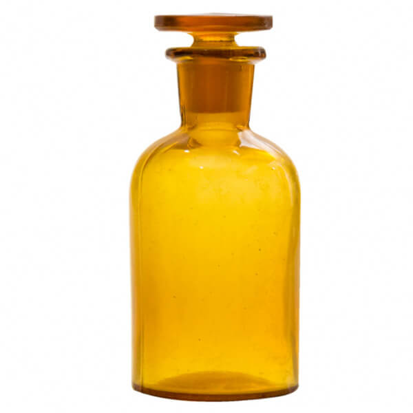 FRASCO DE VIDRIO AMBAR 250 ML C/TAPA VIDRIO