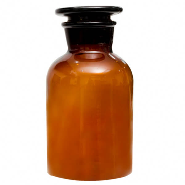 FRASCO DE VIDRIO AMBAR 500 ML C/TAPA VIDRIO