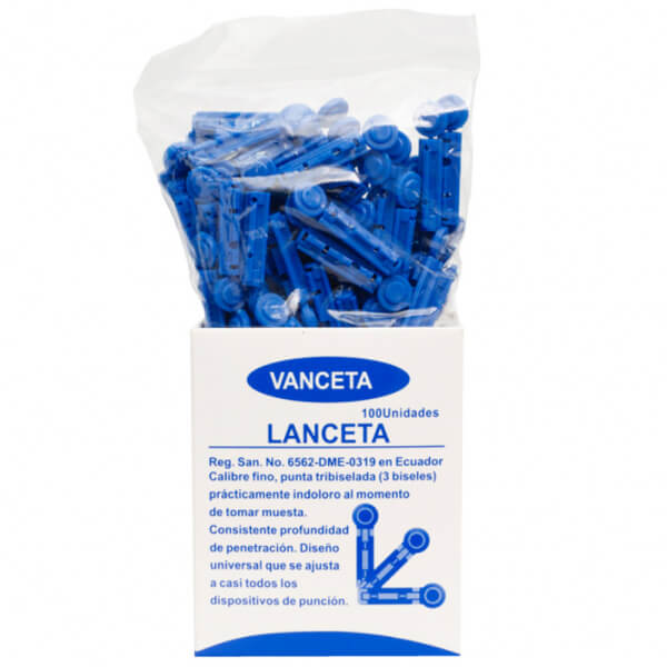 LANCETAS ESTERIL X 100 UNIDADES