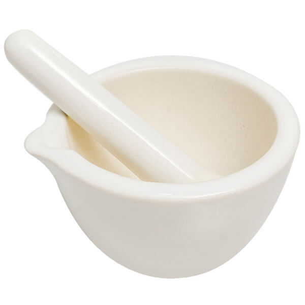 MORTERO PORCELANA C/MANGO Y PICO 85 - 105 MM - 150 ML