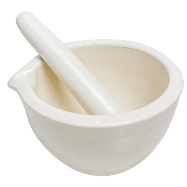 MORTERO PORCELANA C/MANGO Y PICO 100 - 125 MM - 275 ML