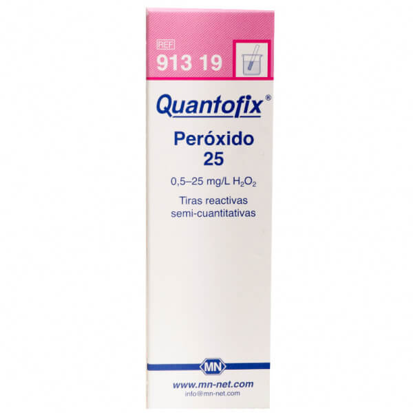 PAPEL PARA DETERMINAR PEROXIDO X 100 TIRAS 25 0/25MG