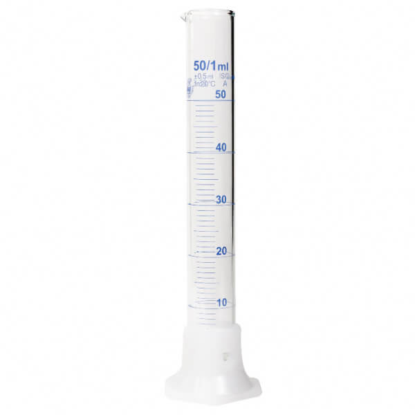 PROBETA VIDRIO 50 ML BASE PLASTICA