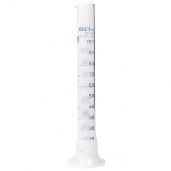 PROBETA VIDRIO 100 ML BASE PLASTICA