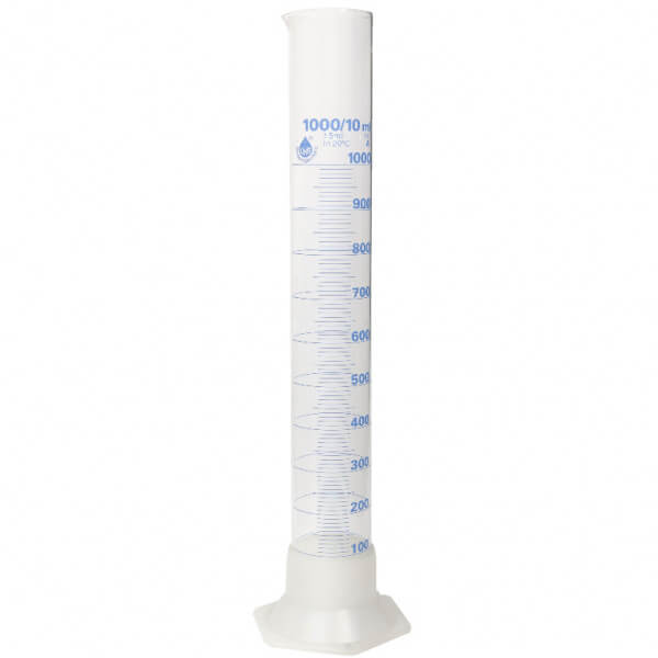 PROBETA VIDRIO 1000 ML BASE PLASTICA