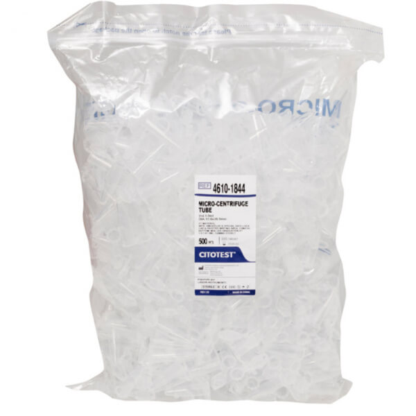 TUBO PLASTICO EPPENDORF 1.5 ML CON TAPA X 500 UNIDADES