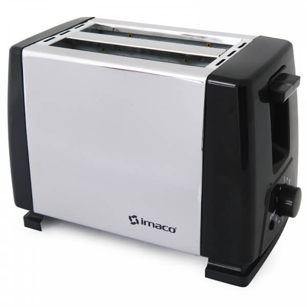 Tostadora 2 Panes Imaco IBT108 - 750 watts, color plateado