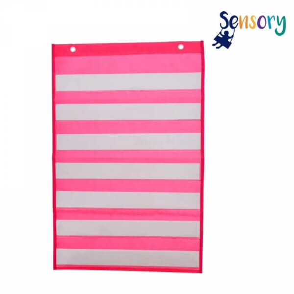 Tarjetero organizador colgable + tarjetas borrables + borrador