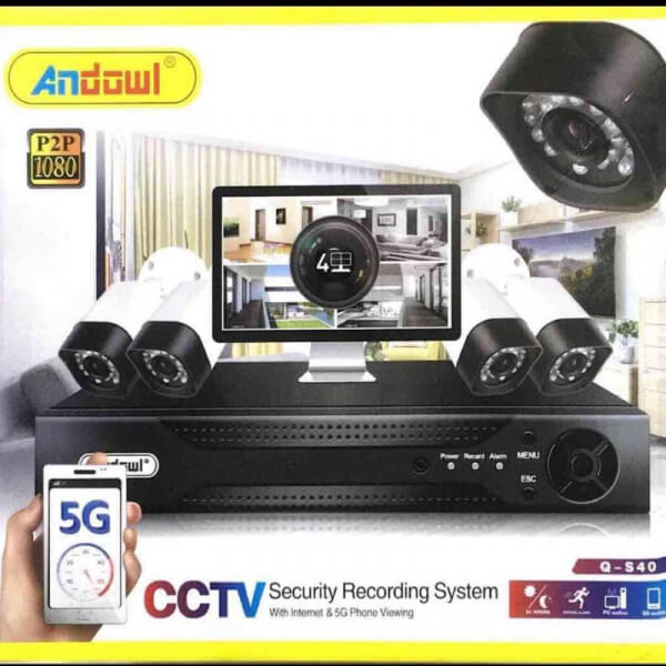 Kit de 4 Camara con cable 1080 Andowl
