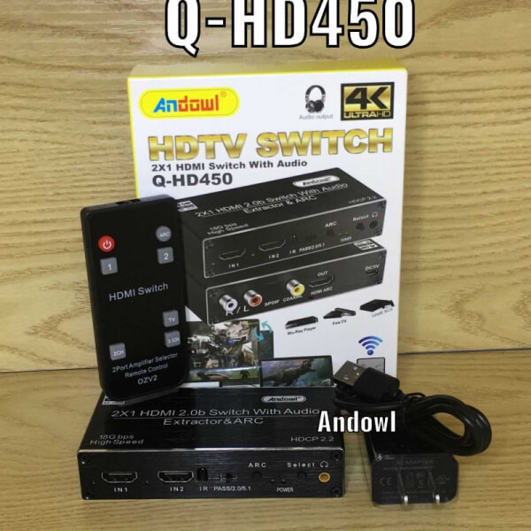 Convertidor 2 HDMI a HDMI - AV Andowl