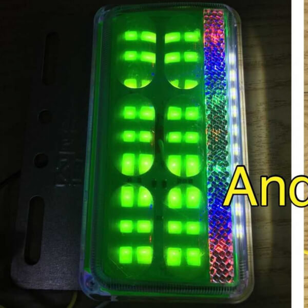 Direccional de camion 4pc 24v luz Verde+RGB