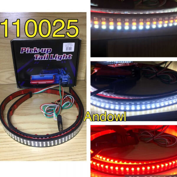 Tira para Cajuela de carro 1.25M 3filas luz Blanca / Rojo /Amarillo