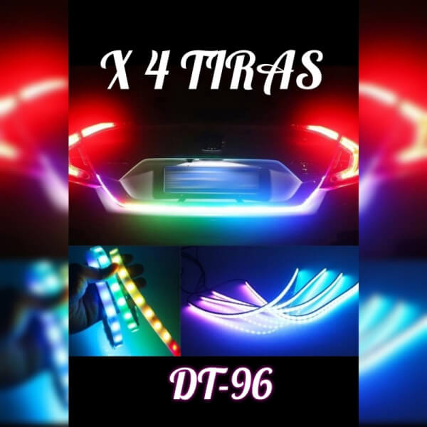Tiras Led Rgb x4pz 12v para Autos