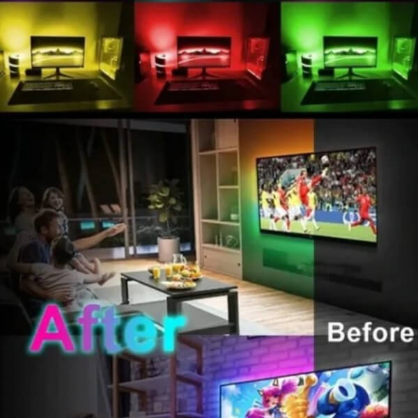 Cinta Led RGB 5050 con Coneccion WIFI 5 Metro 12Voltios