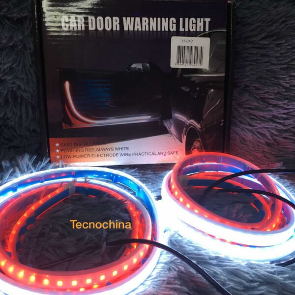 Tira led de Puerta kit de 2 x 1.2m luz Blanca con Rojo 28W