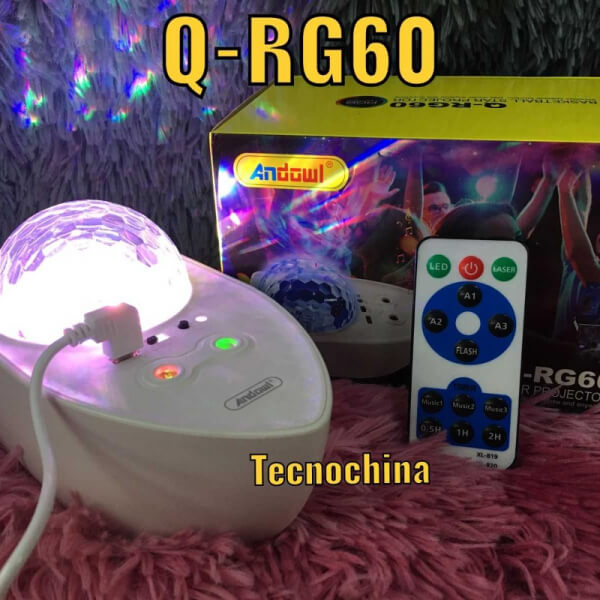 Proyector Estrellas Lampara Laser Bluetooth Ritmico Led Andowl