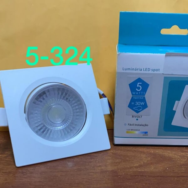 Ojo de Buey 5W Cuadrado luz Blanca