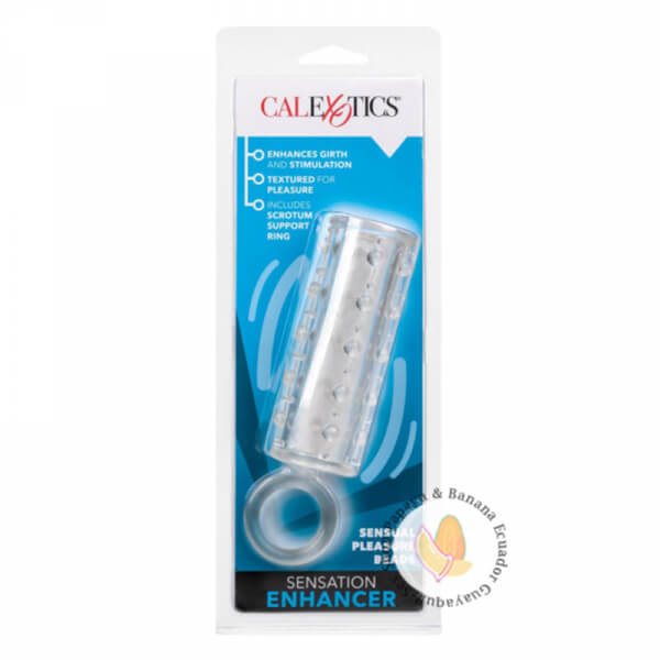Funda para el pene Sensation Enhancer con soporte para el escroto - Transparente