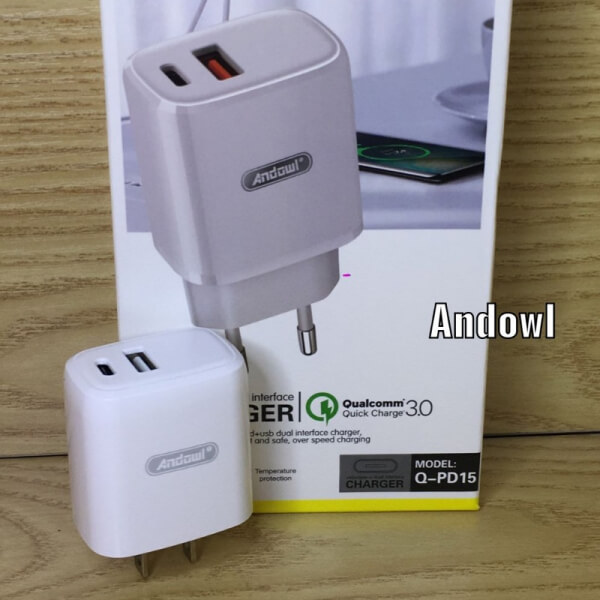 Cargador 1USB+1TipoC/20W/5V- 4.8A