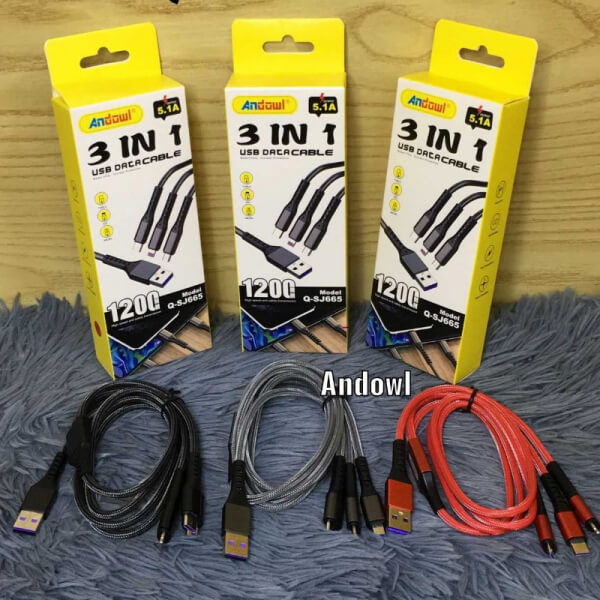 Cable 3 en 1 para iP V8 Tipo C