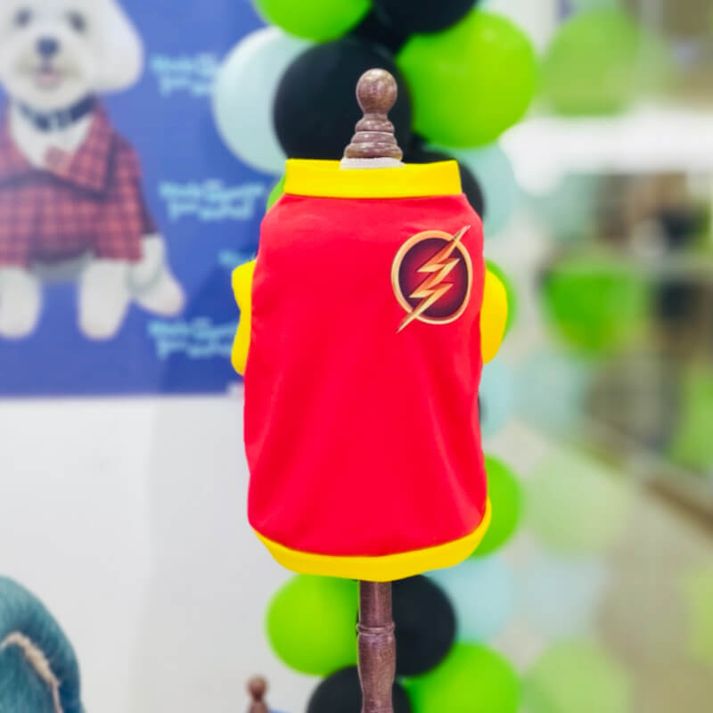 CAMISETA FLASH PARA PERRITO Y GATITO EN TALLAS XXXS - XXS