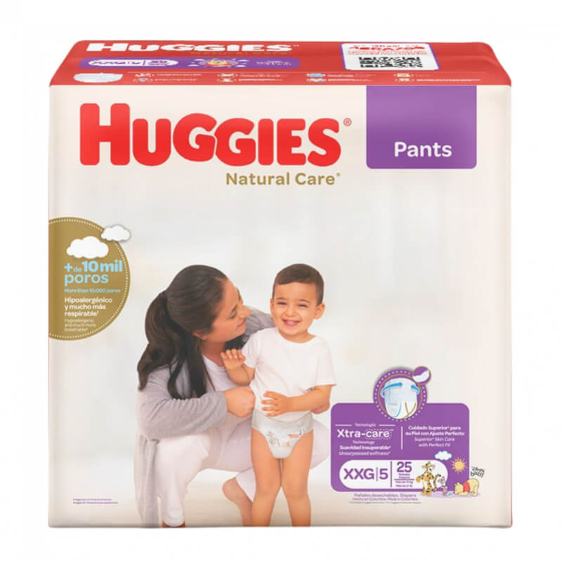 PAÑALES HUGGIES NATURAL CARE PANTS XXG 25