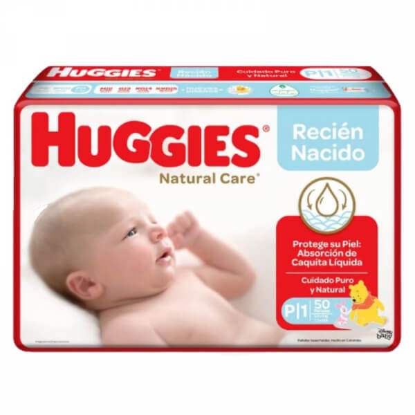PAÑALES HUGGIES NATURAL CARE P 50