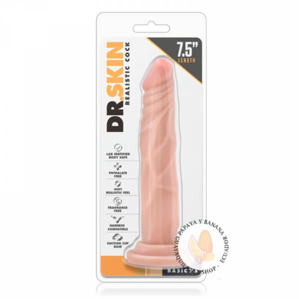 Dr. Skin Realistic Cock Basic 19cm Dildo - Vainilla