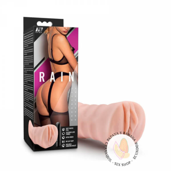 M for Men Rain Vibrador Masturbador con Bala - vagina - Vainilla