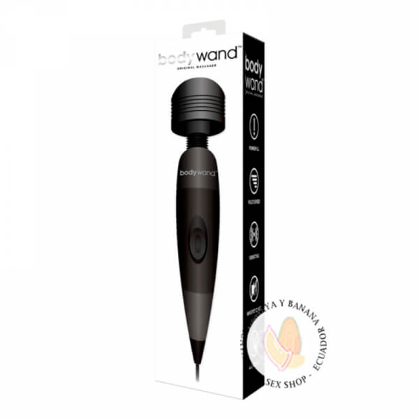 Enchufable Bodywand masageador clitorial - Negro
