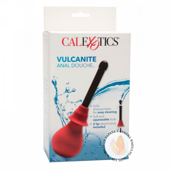 Ducha anal vulcanite - rojo y negro