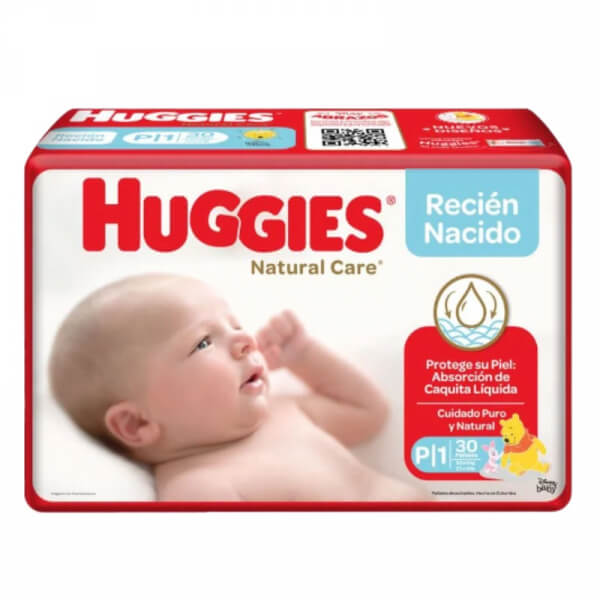 PAÑALES HUGGIES NATURAL CARE P 30