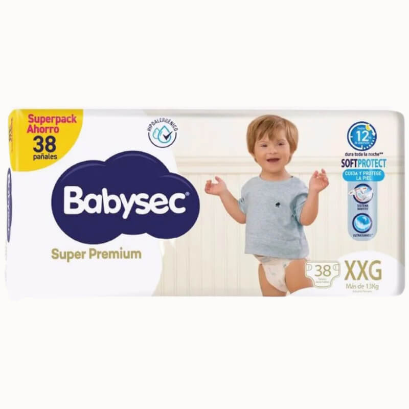 PAÑALES BABYSEC SUPER PREMIUM XXG 38