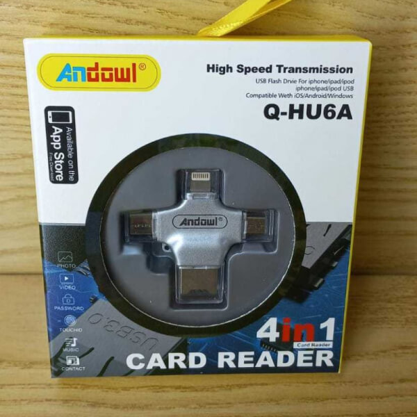 Lector USB 4 en 1 Tipo-c / V8 / iPhone