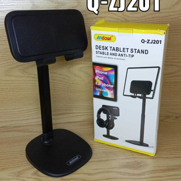 Soporte para tablet con gancho de audifono