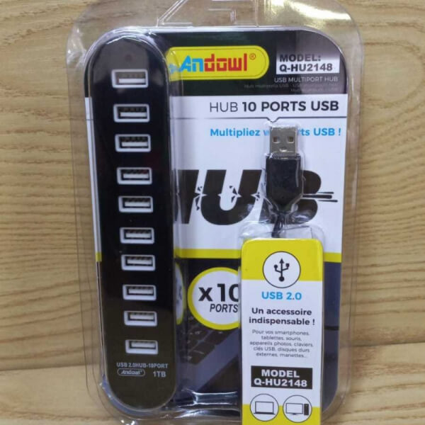 Regleta USB 2.0 HUB 10en1