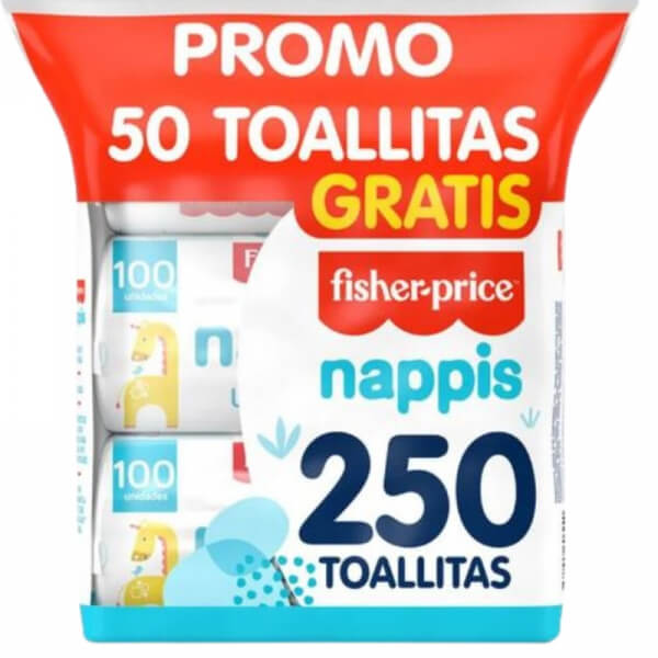 PAÑITOS HUMEDOS NAPPIS ULTRA SENSIBLE 250