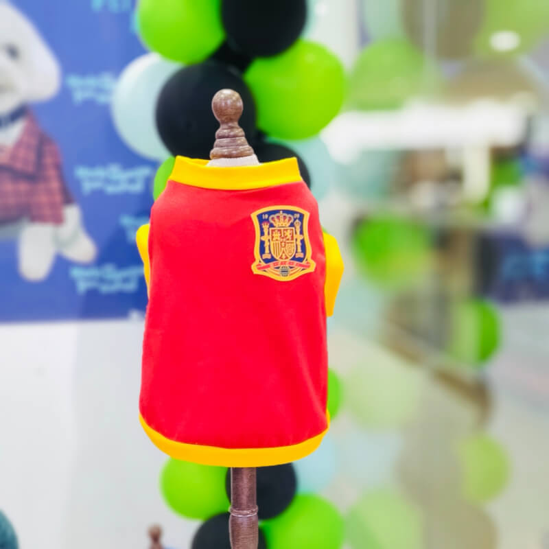 CAMISETA SELECCIÓN ESPAÑA PARA PERRITO Y GATITO TALLAS XXXS - XXS