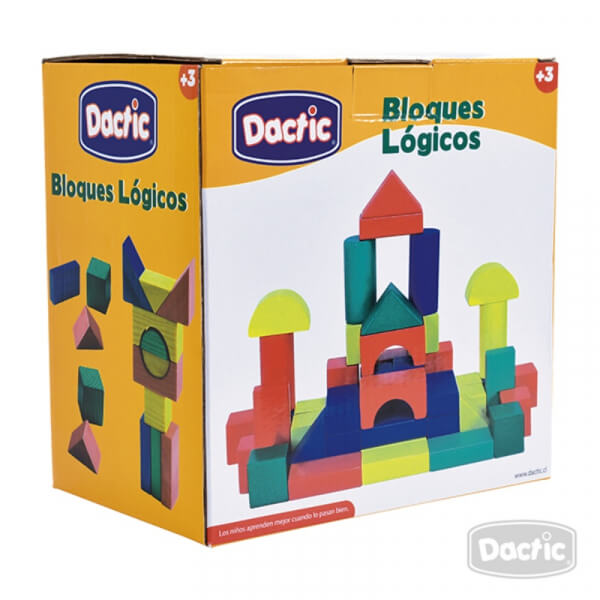 Bloques lógicos de madera 50u