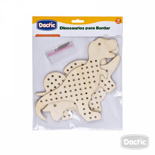 Dinosaurios para bordar de madera 3u