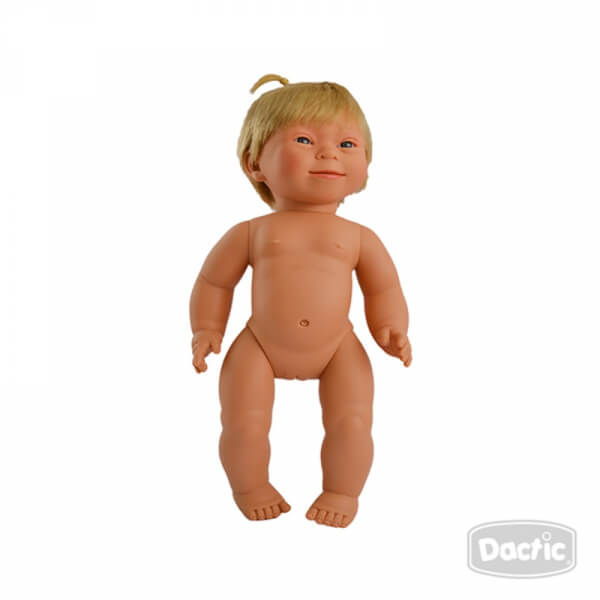 Muñeca bebé con síndrome de down niño o niña