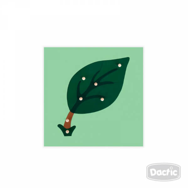 Rompecabezas Montessori de hoja con mango (madera)