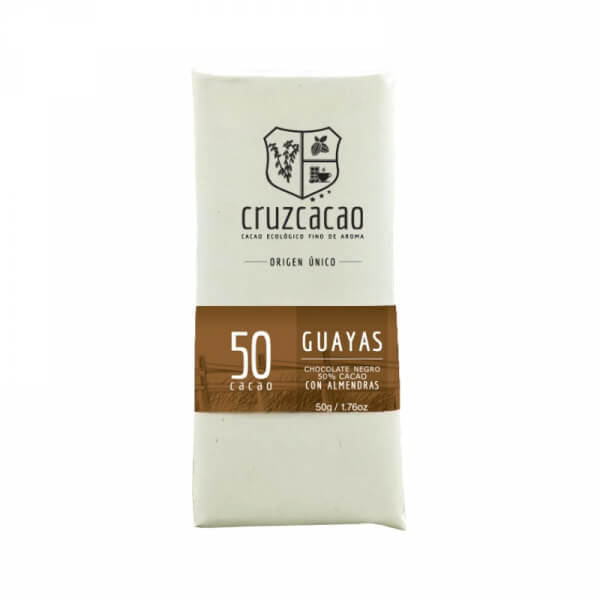 Barra Guayas con almendras, 50%